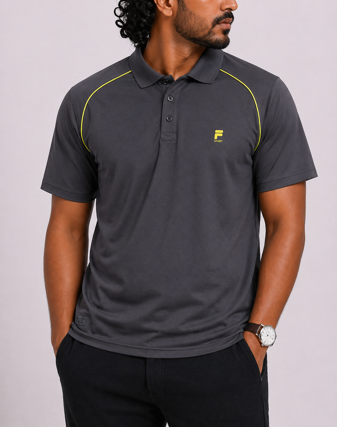 Fila Men Sport Gray Polo T Shirt