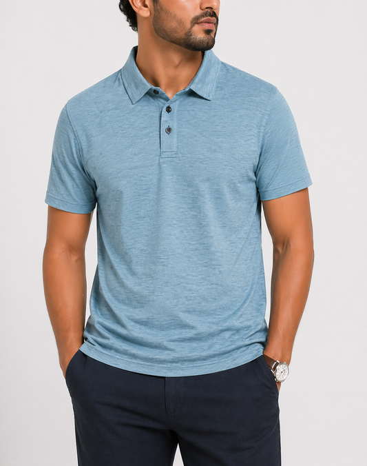 All In Motion Men Sport Blue Polo T Shirt