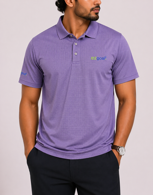 Pebble Beach Men Sport Purple Polo T Shirt