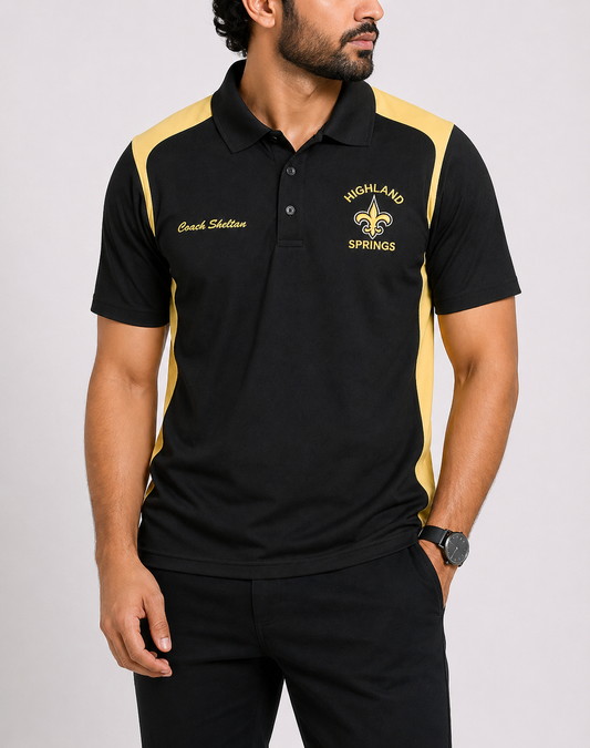 Augusta Men Sport Black Polo T Shirt