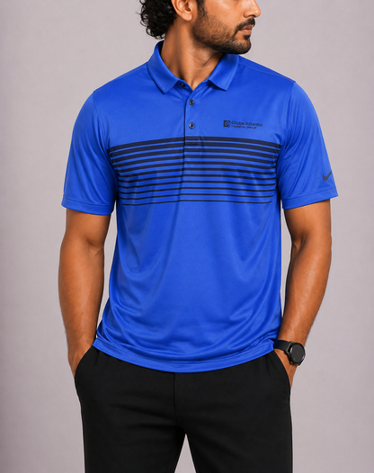 Nike Dri Fit Men Sport Blue Polo T Shirt