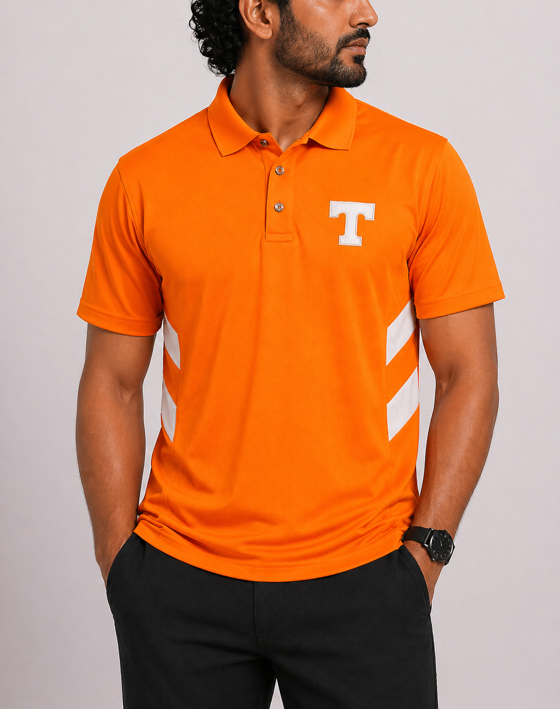 Knights Men Sport Orange Polo T Shirt