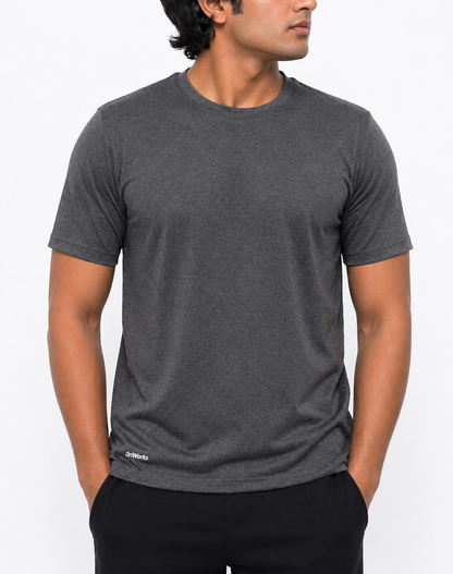 Athletic Men Sport Gray T Shirt