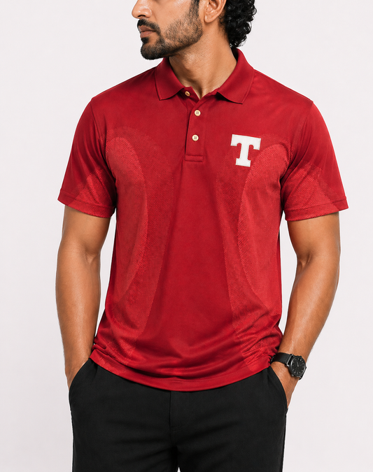 Greg Norman Men Sport Red Polo T Shirt