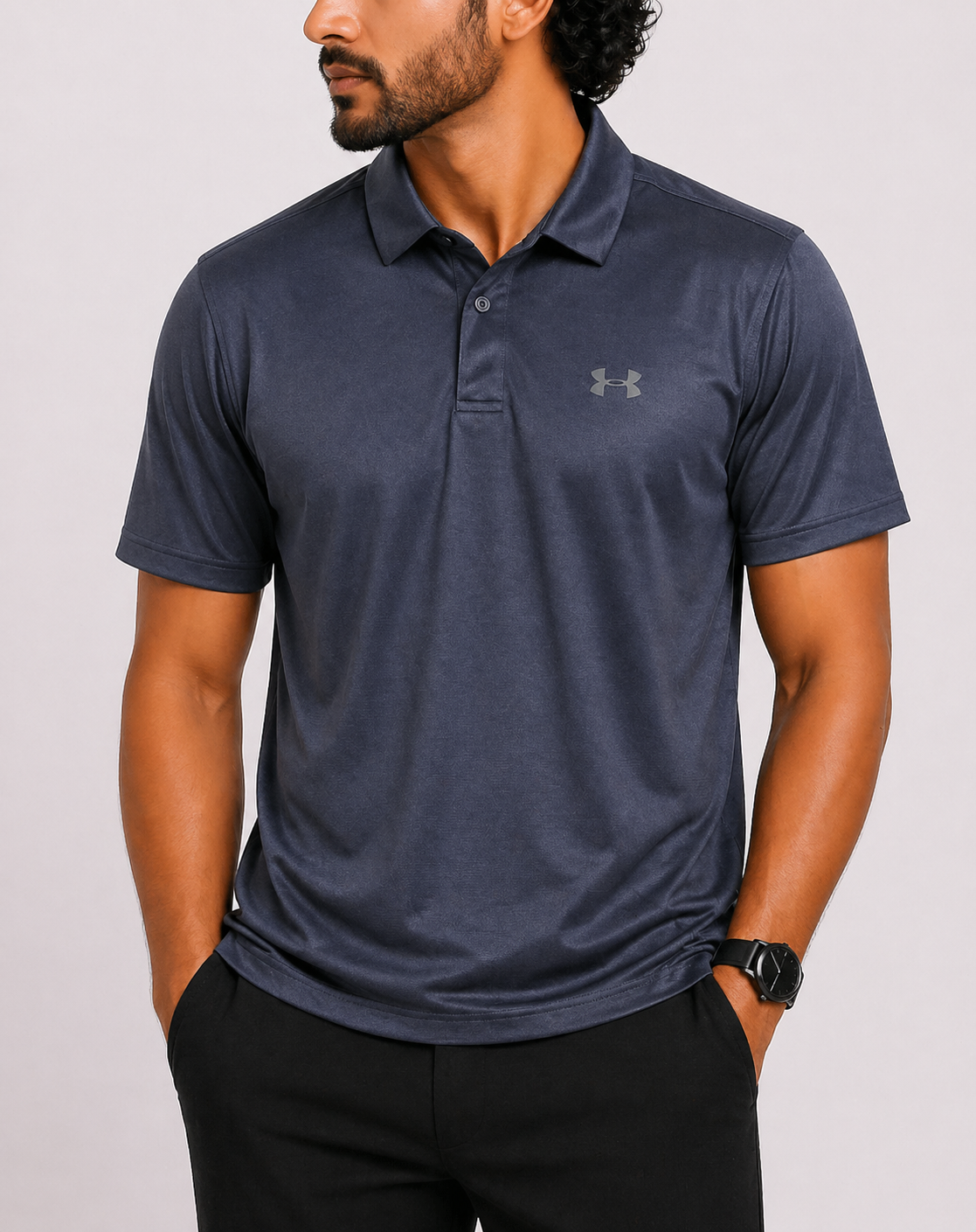 Under Armour Men Sport Purple Polo T Shirt