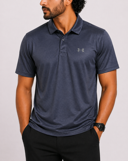 Under Armour Men Sport Purple Polo T Shirt