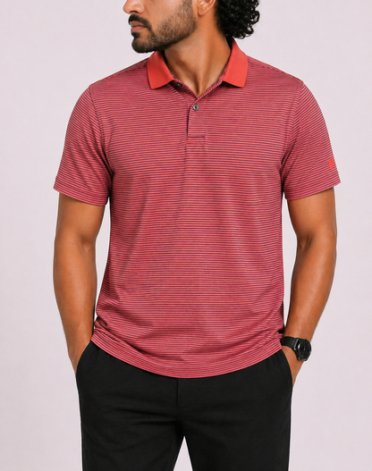 Under Armour Men Sport Orange Polo T Shirt
