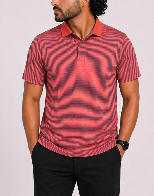 Under Armour Men Sport Orange Polo T Shirt