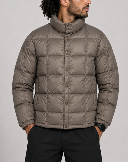 C.P Men Puffer Brown Jacket – Preloved Labels