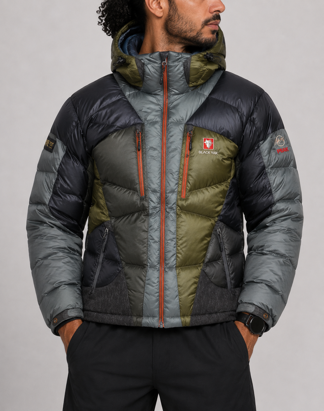 Black Yak Men Heavy Puffer Green Jacket