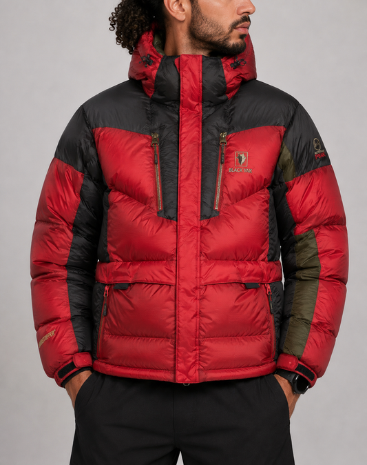 Black Yak Men Heavy Puffer Red Jacket