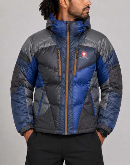 Black Yak Men Heavy Puffer Blue Jacket