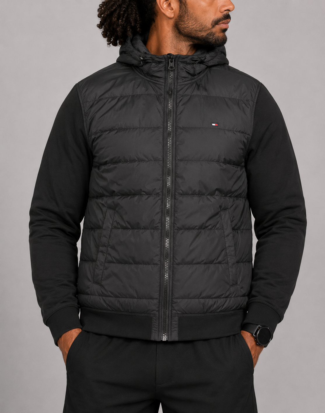 Tommy Hilfiger Men Puffer Black Jacket
