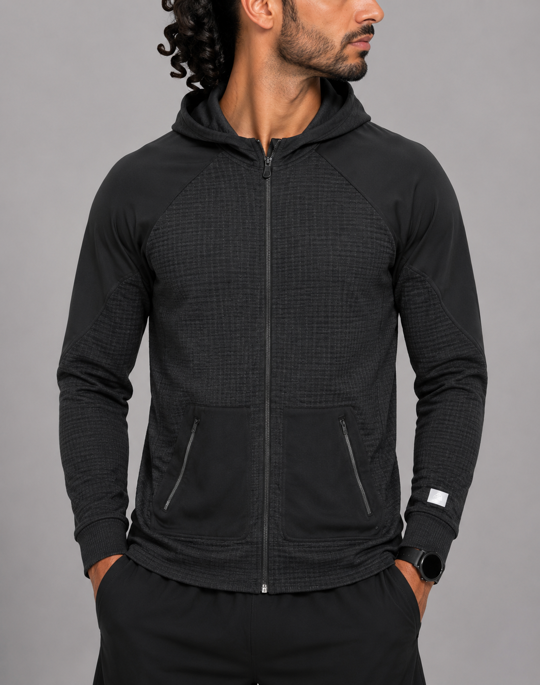 Adidas Men Sport Black Zipper L