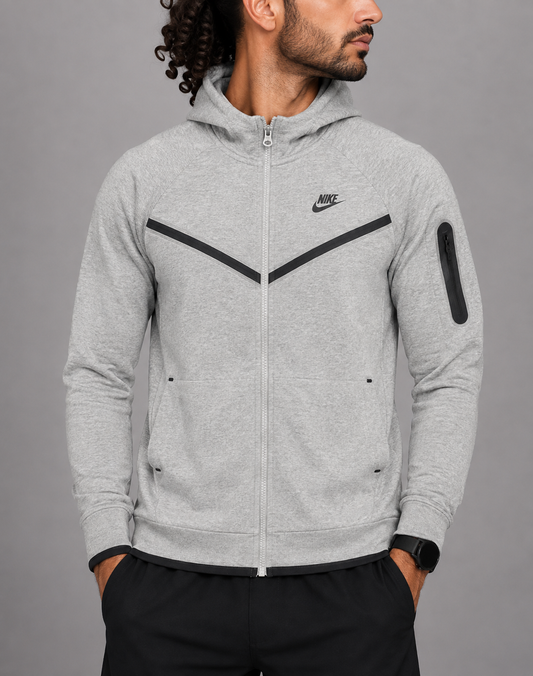 Nike Men Cotton Gray Zipper XL