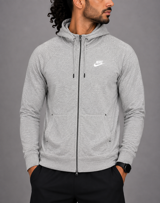 Nike Men Cotton Gray Zipper XS