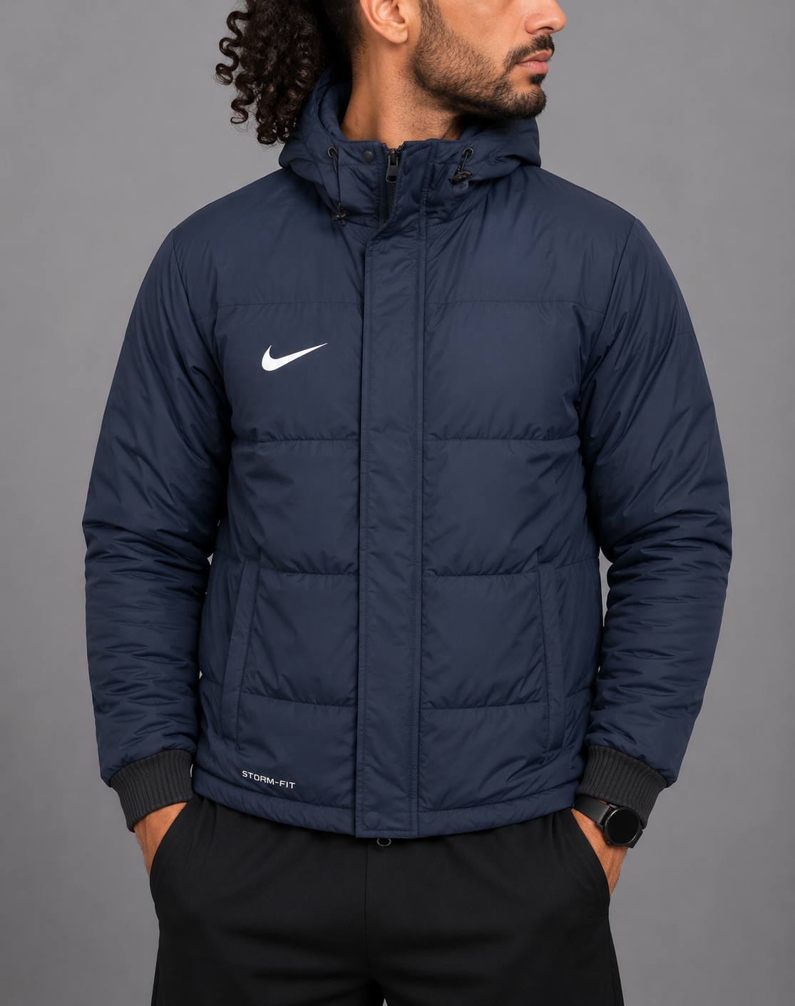 Nike Men Puffer Black Jacket