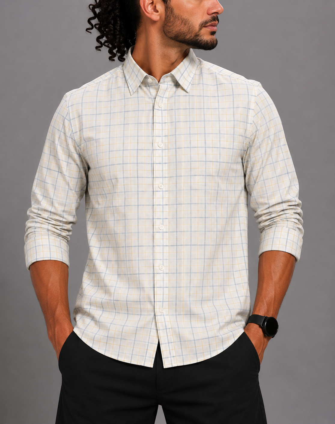 Aroors Brothers Men Cotton White Shirt L