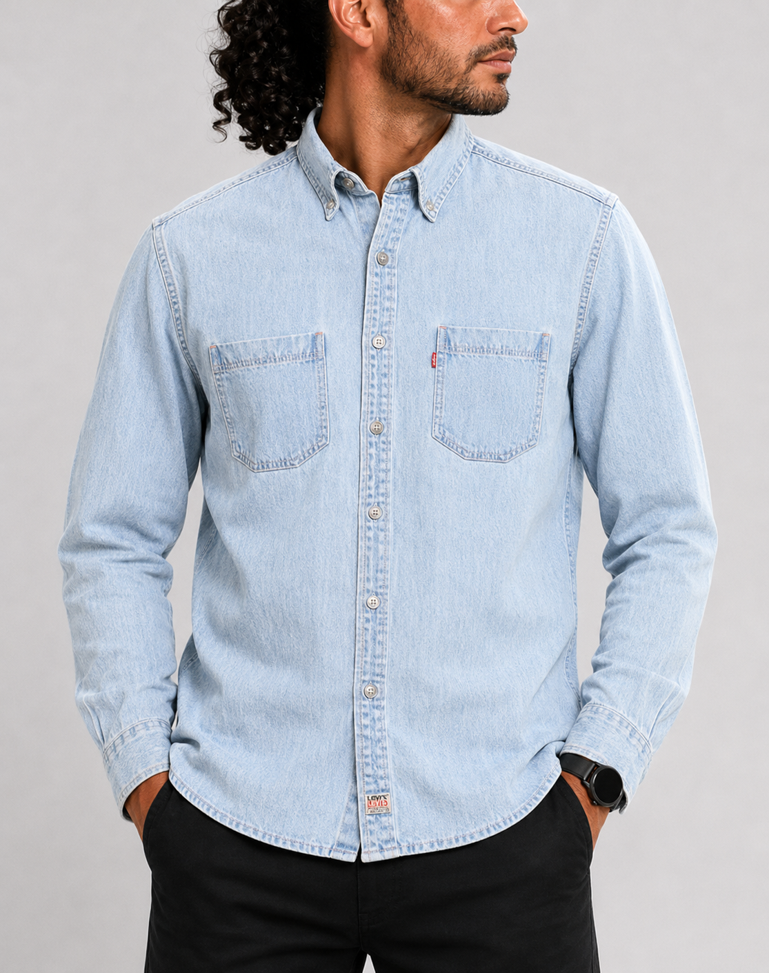 Levi's Men Denim Blue Shirt L