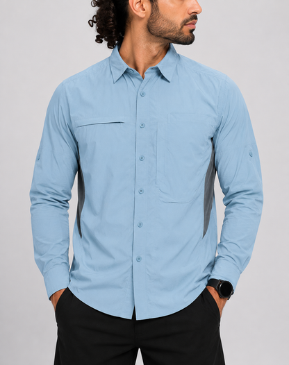 Eddie Bauer Men Cotton Blue Shirt XL