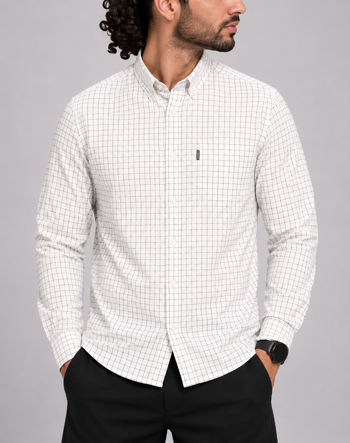 Barbour Men Cotton Cream Shirt M