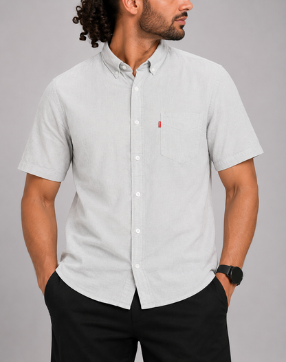 Levi's Men Cotton Gray Shirt XL