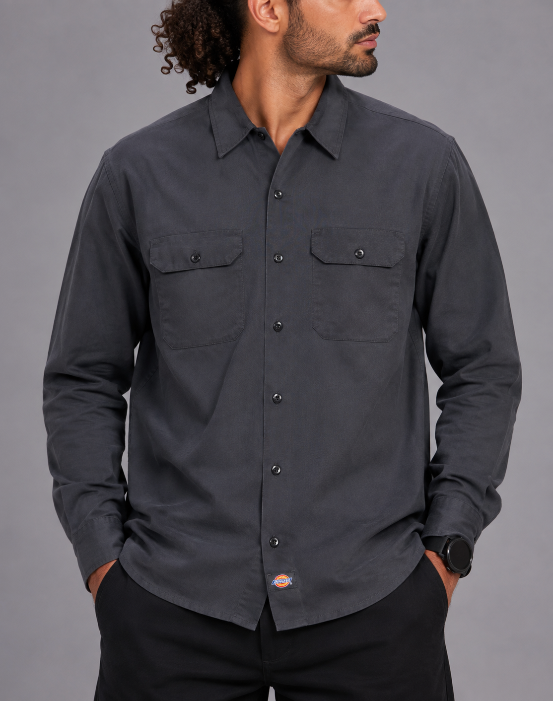 Dickies Men Cotton Black Shirt XL