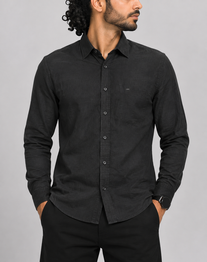 Calvin Klein Men Cotton Black Shirt XL
