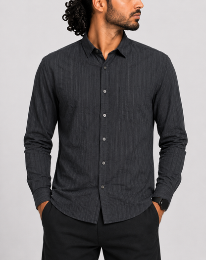 Calvin Klein Men Cotton Black Shirt XL