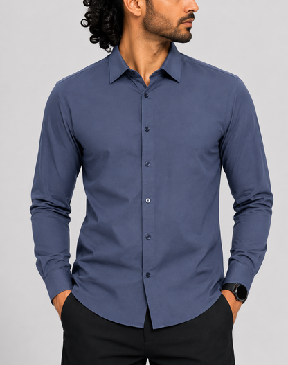 Calvin Klein Men Cotton Gray Shirt L