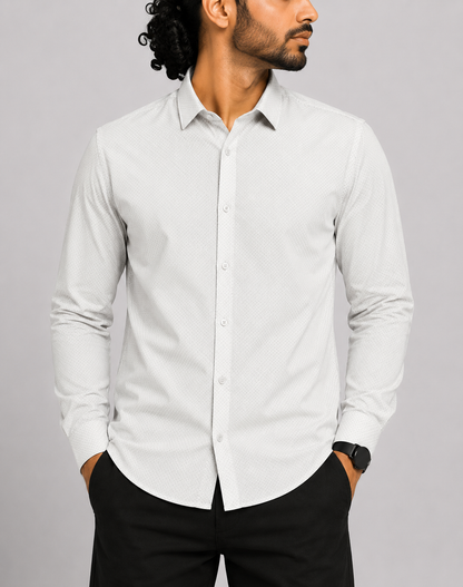 Calvin Klein Men Cotton White Shirt L