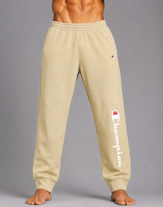 Champion Men Cotton Cream Trouser L