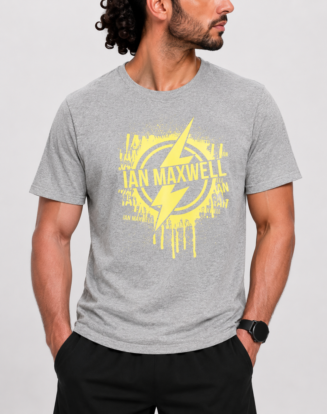 Hanes Men Cotton Gray T Shirt M