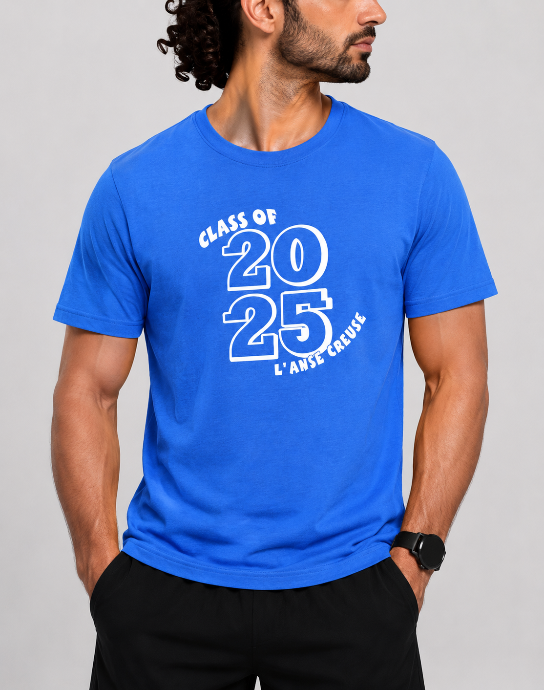 Gildan Men Cotton Blue T Shirt XL