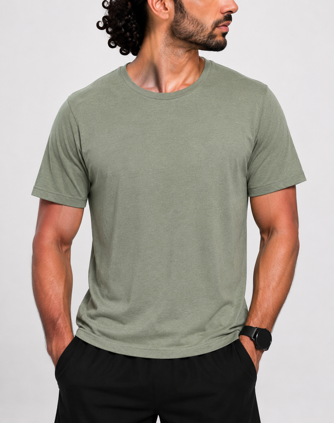 Banana Republic Men Cotton Green T Shirt S