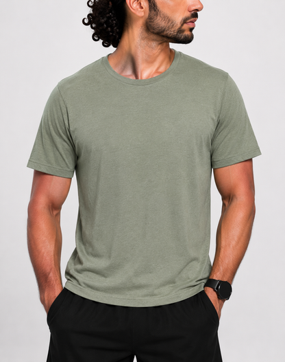 Banana Republic Men Cotton Green T Shirt S