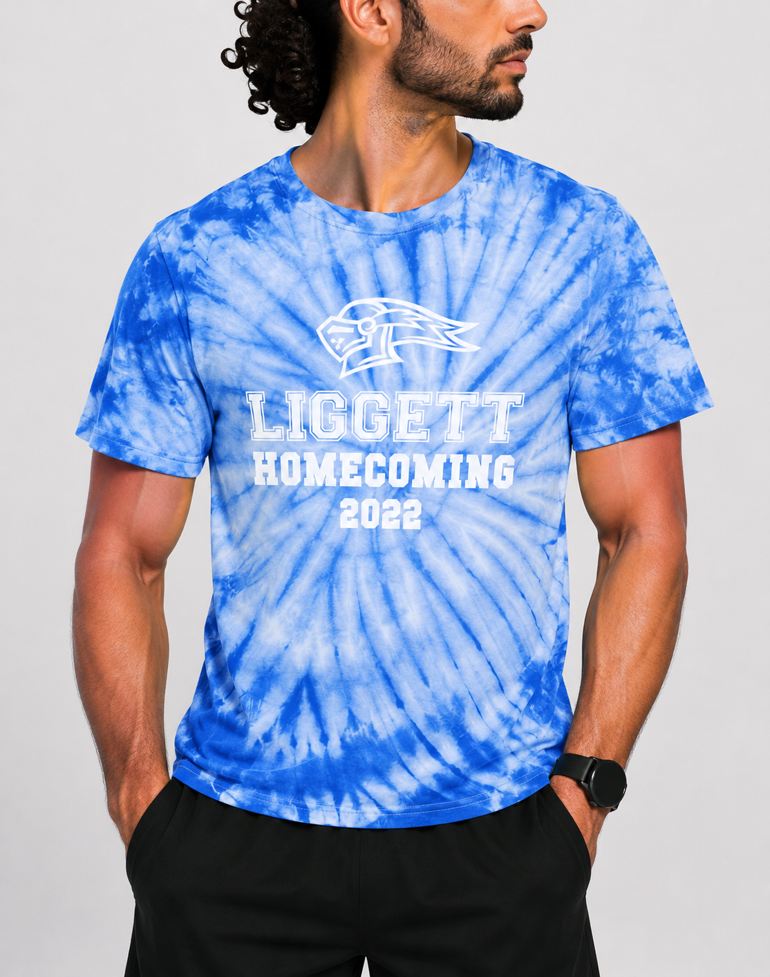 Gildan Men Cotton Blue T Shirt S