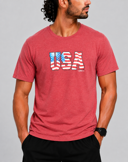 Faded Glory Men Cotton Red T Shirt L