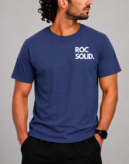 Gildan Men Cotton Blue T Shirt L