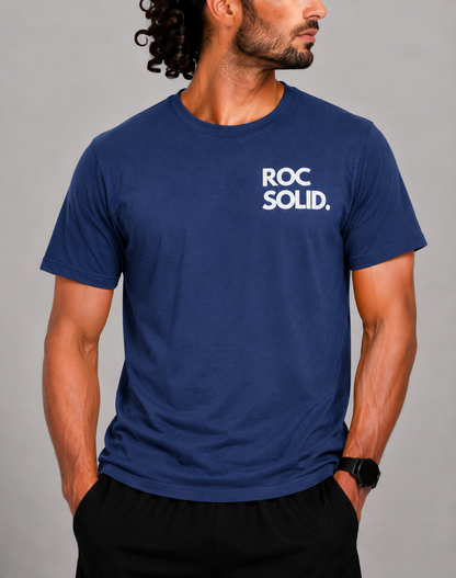 Gildan Men Cotton Blue T Shirt L