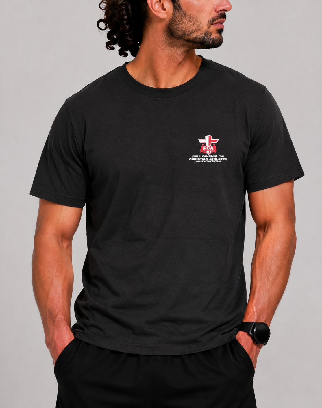 Hanes Men Cotton Black T Shirt M
