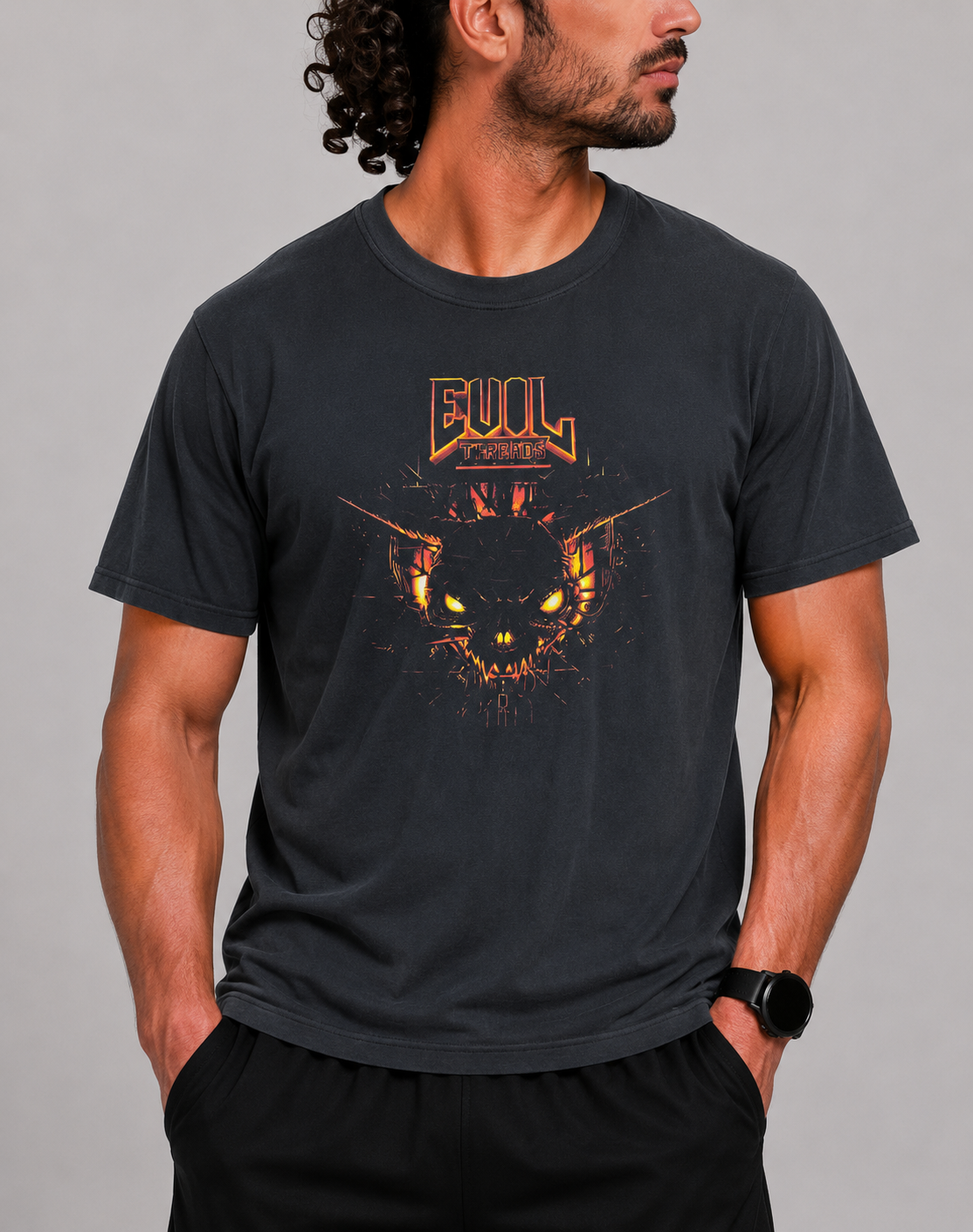 Gildan Men Cotton Black T Shirt XL