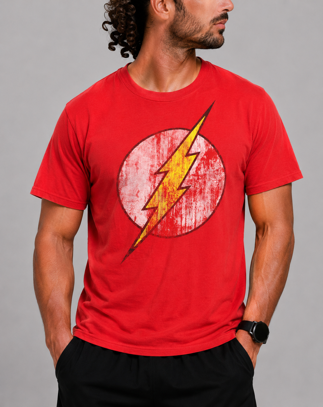 Dc Comics Men Cotton Red T Shirt M