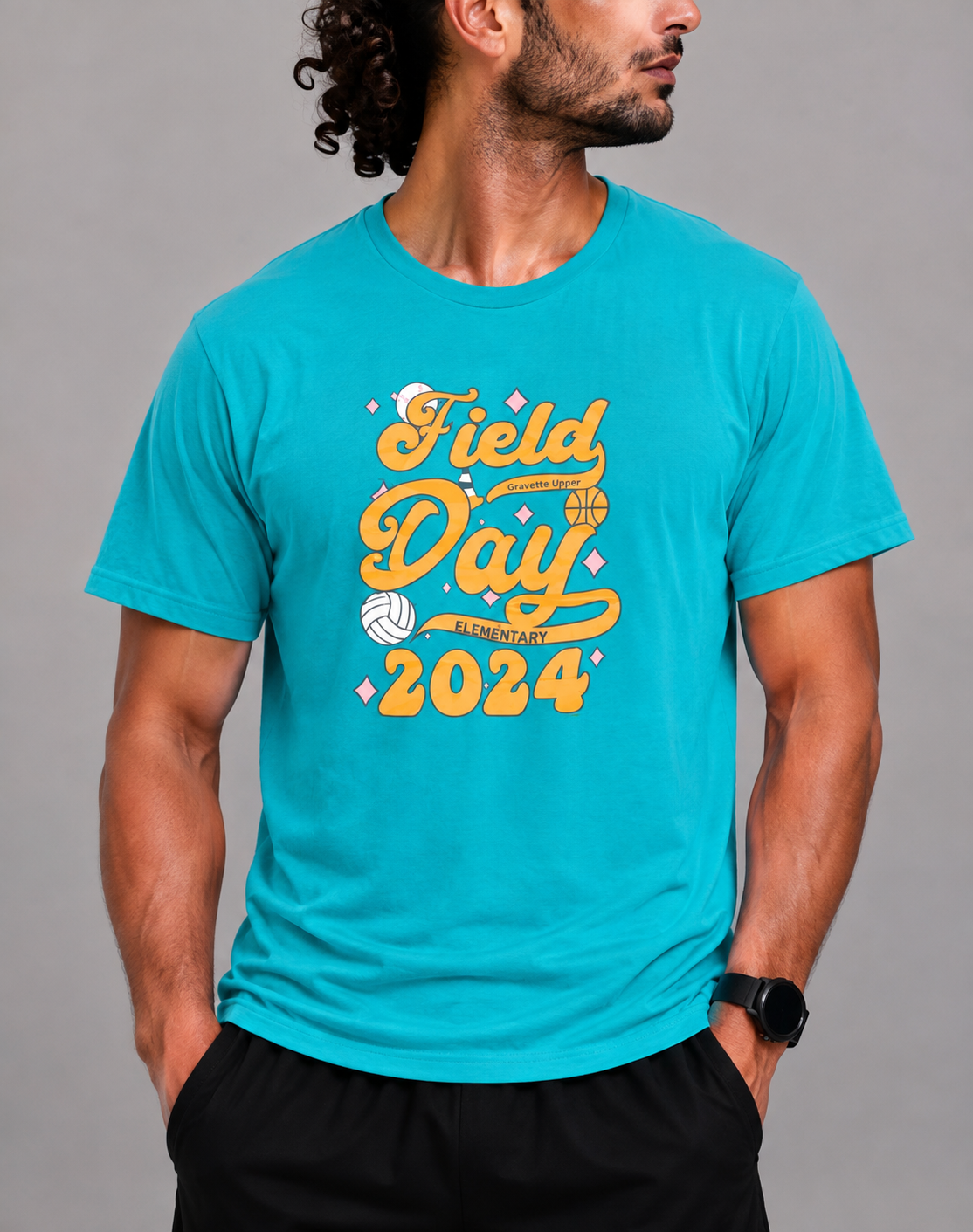Gildan Men Cotton Green T Shirt L