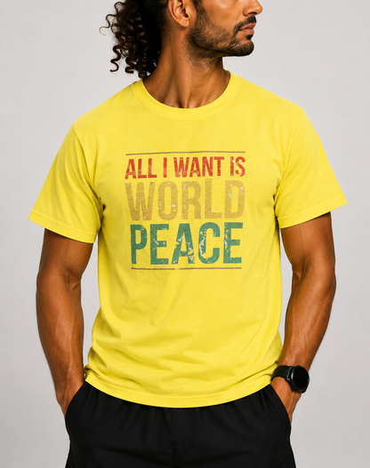Port & Company Men Cotton Yellow T Shirt L
