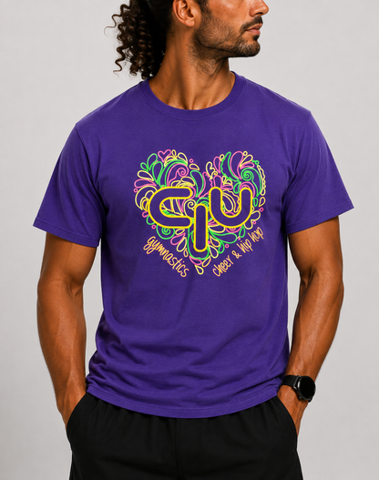 Gildan Men Cotton Purple T Shirt M