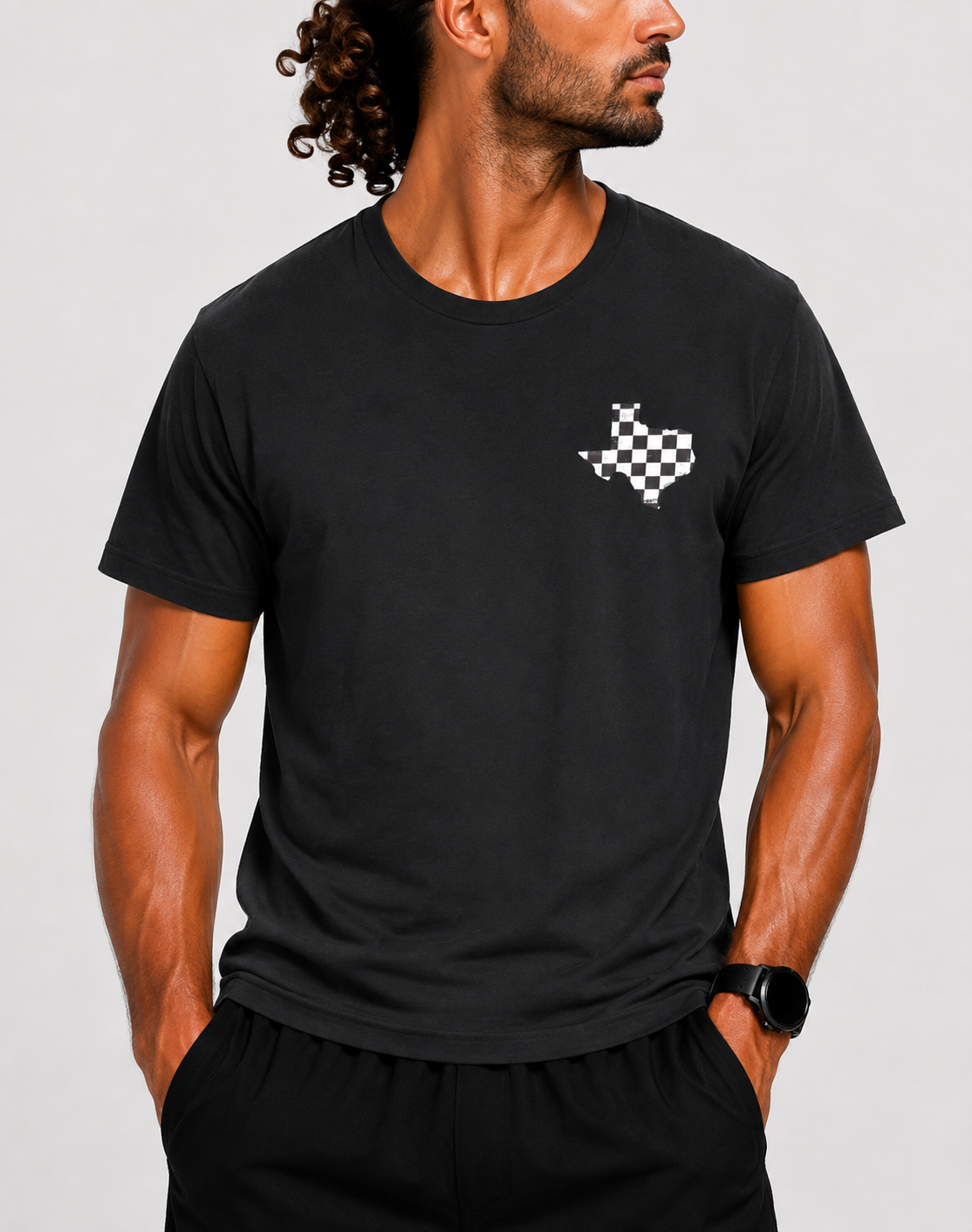 Gildan Men Cotton Black T Shirt L