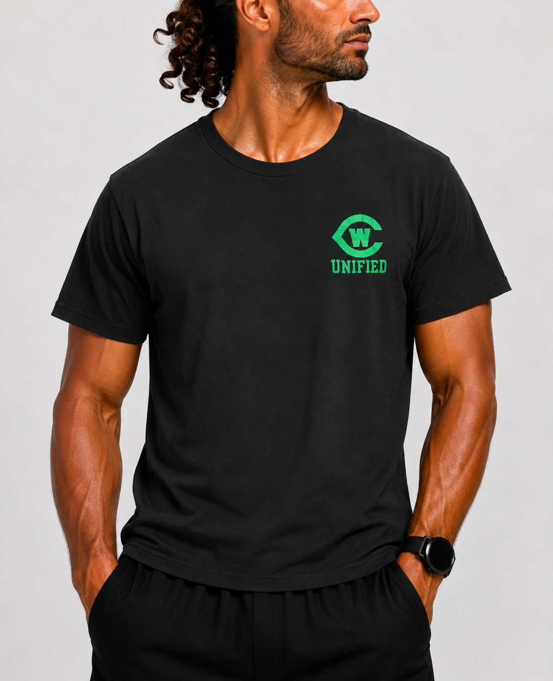 Gildan Men Cotton Black T Shirt L