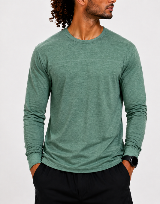 Mountain Ridge Men Cotton Green T Shirt XL