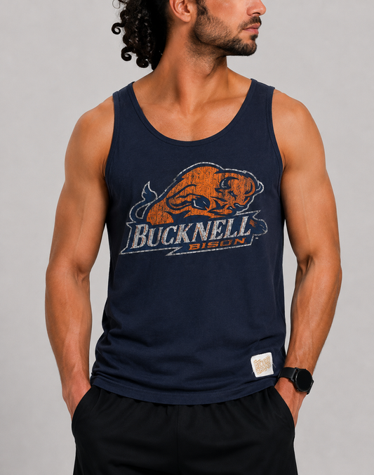 Retro Brand Men Cotton Blue Vest T Shirt Small